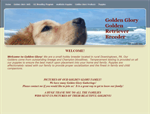 Tablet Screenshot of goldenglorypups.com
